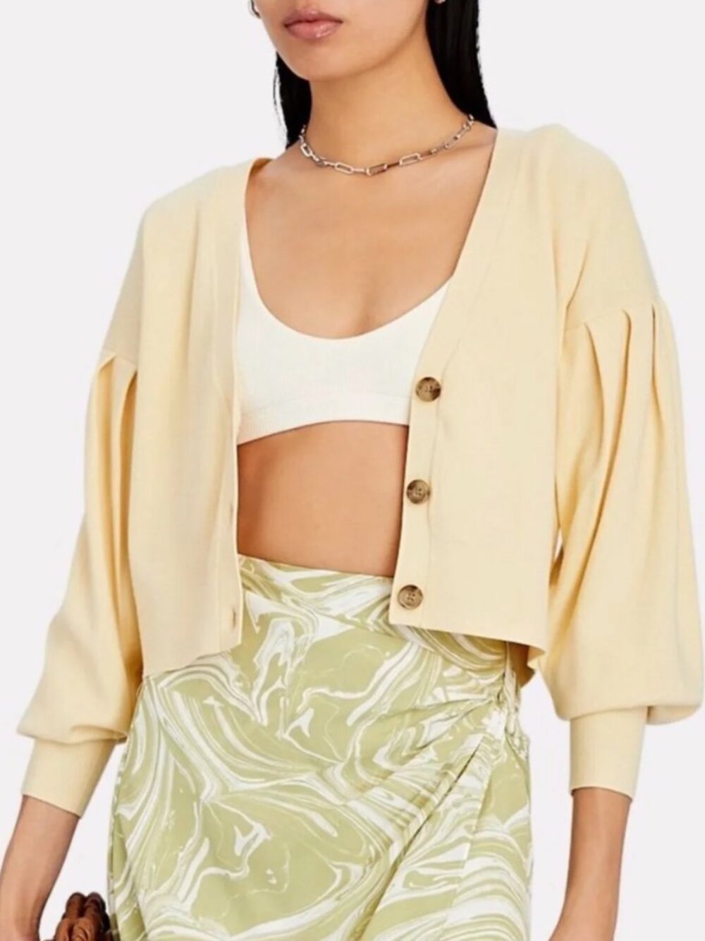 Butter Yellow Cardigan INTERMIX Small Petite